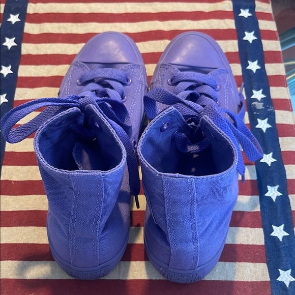 Converse All Star Purple Unisex High-Top Sneakers like new! Mens 6.5 Women’s 8.5 - Picture 2 of 5